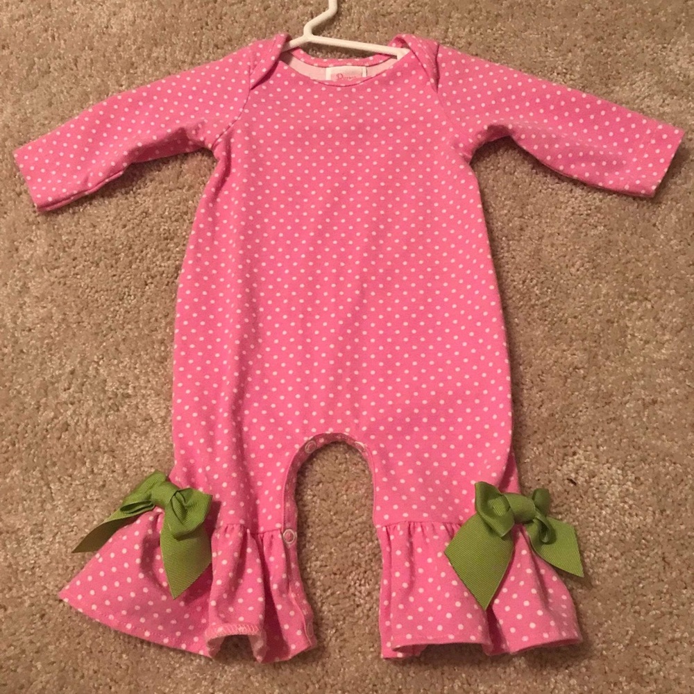 Precious Romper with Real Grosgrain Bows